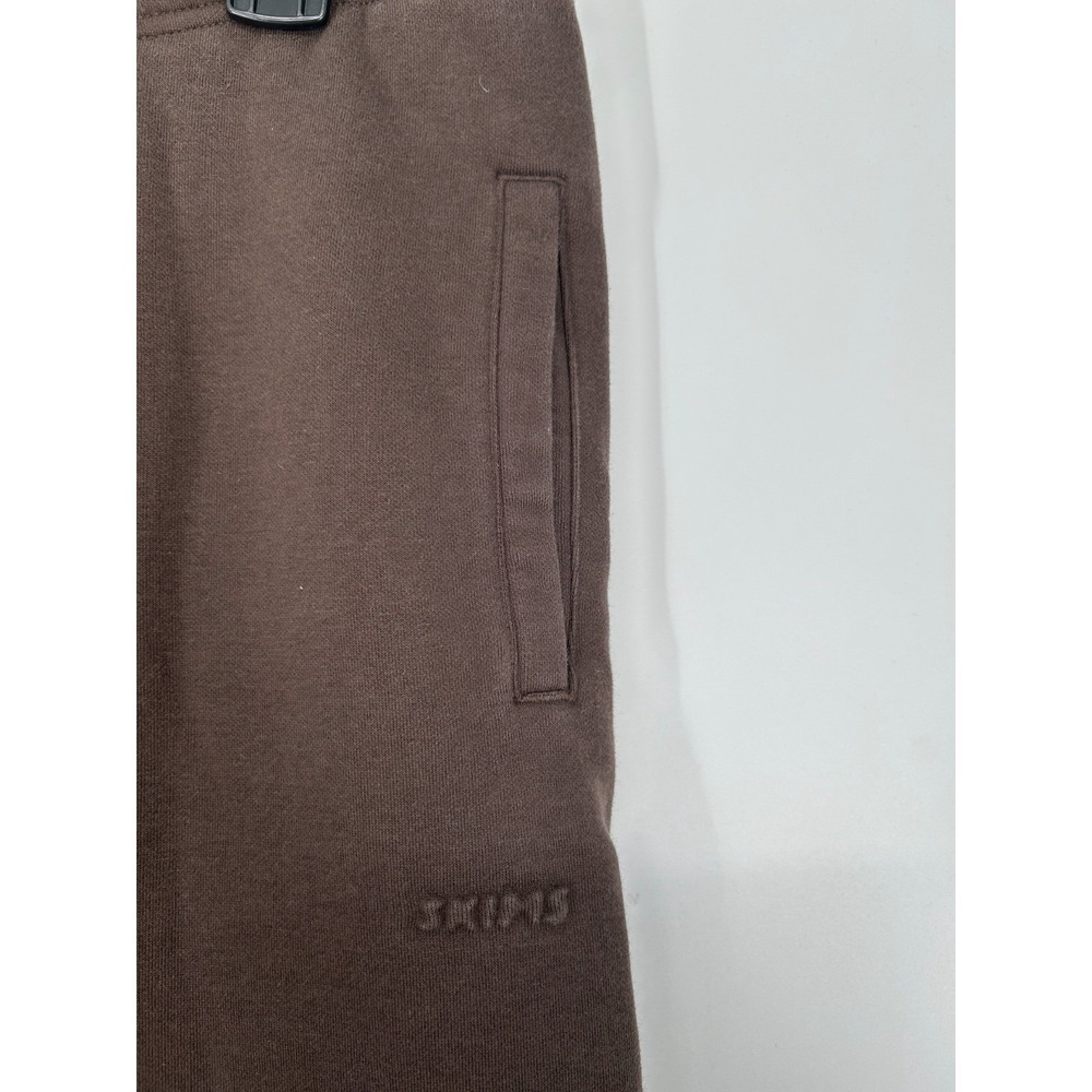 SKIMS Cotton‎ Fleece Classic Joggers Pants Womens Large Bison Sweatpants Cuffed - Picture 5 of 7